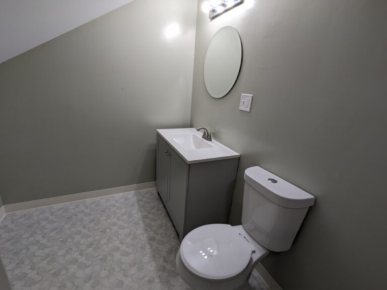 A new installed toilet