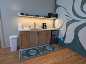 Dinette installed with lights